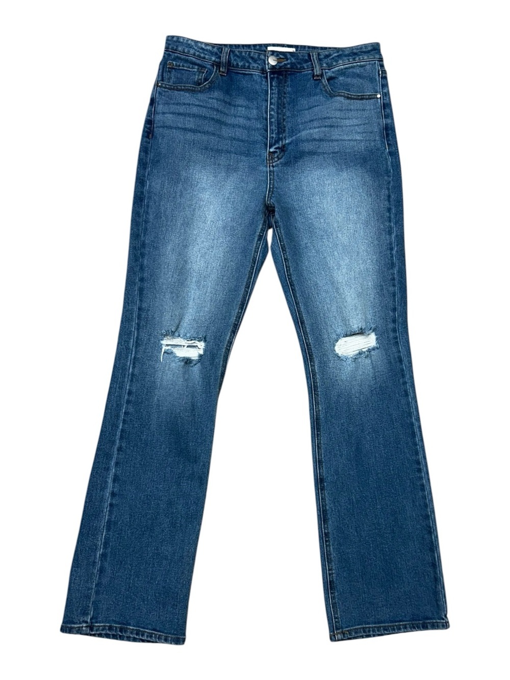 TG.LA High Rise Bootcut Jeans Distressed Light Medium Wash Denim Size 29